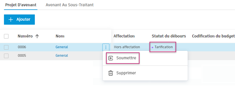 Accès collaboratif - statut tarification