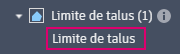 Objet Limite de talus