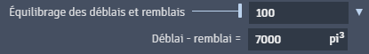Paramètres d’équilibrage des déblais et remblais