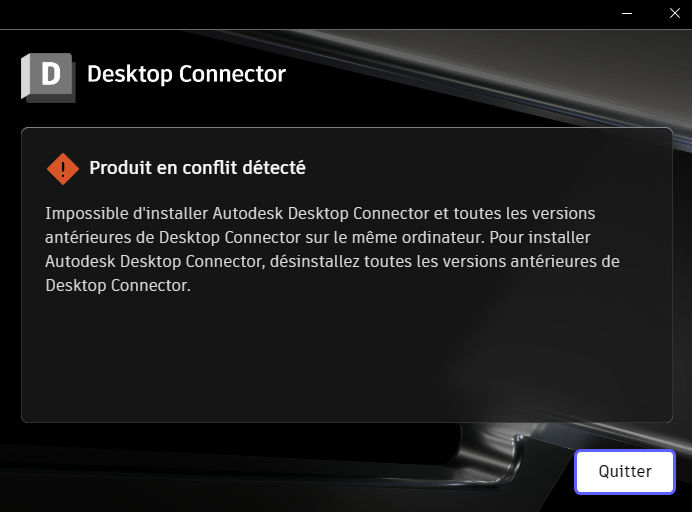 Version installée dans le Panneau de configuration
