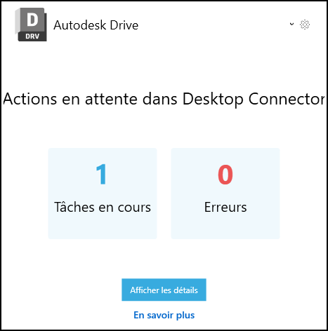 Écran d’accueil de Drive