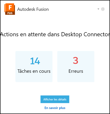 Écran d’accueil de Fusion