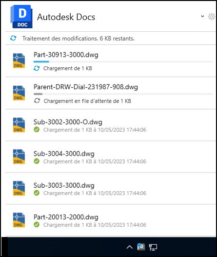 Activités sur l’écran d’accueil