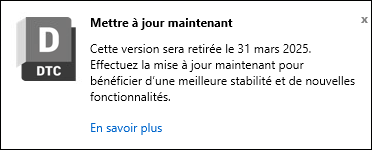 Notification pour un retrait sous un mois