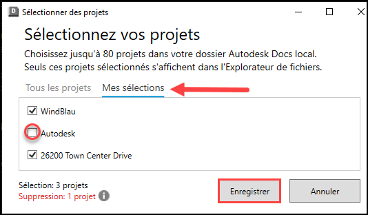 Sélections de projet