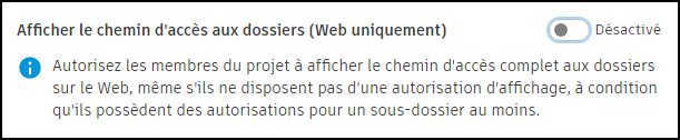 Afficher le chemin d’accès au dossier