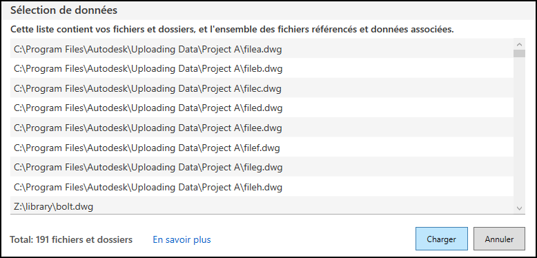 Affichage des références et des données associées
