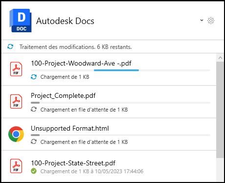 Activités sur l’écran d’accueil
