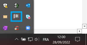Icône de la barre d’état de Desktop Connector