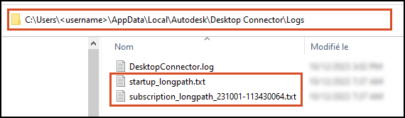 Chemins longs identifiés