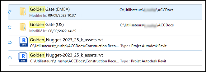 Vue de l’explorateur