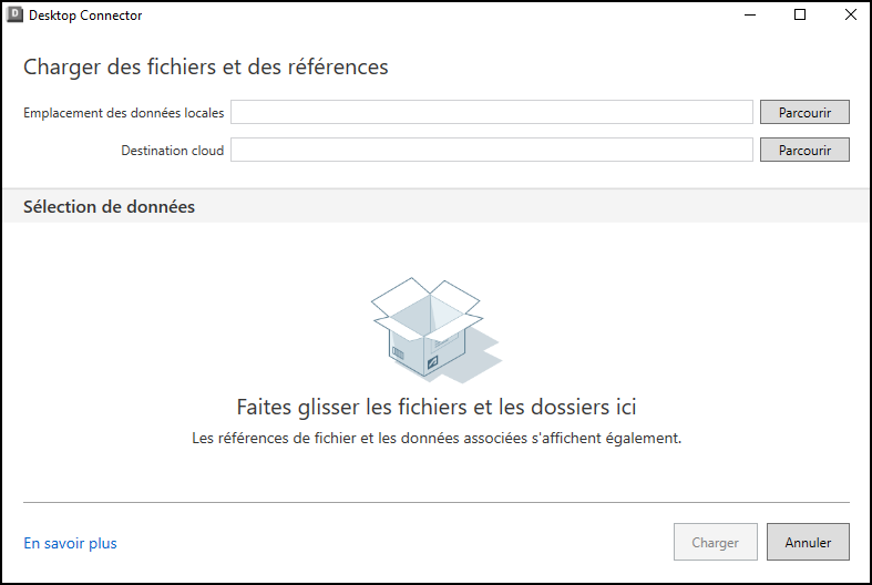 Chargement des fichiers et des références