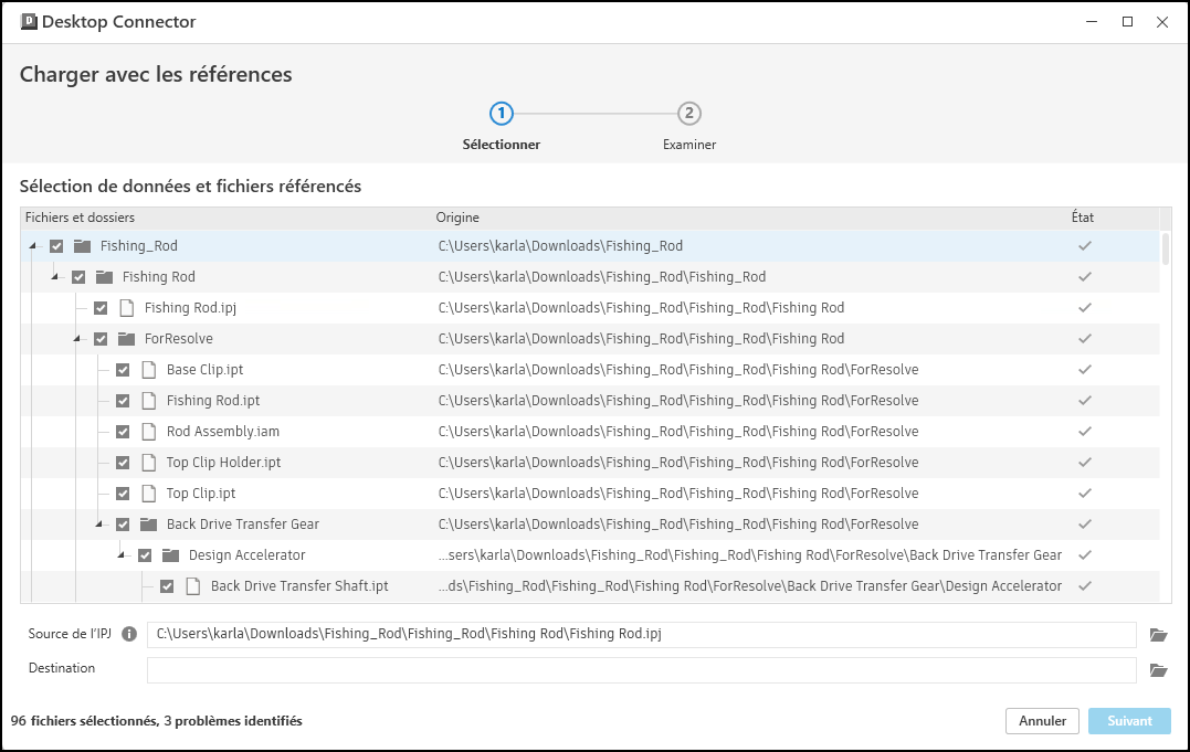 Outil de chargement de fichiers avec références