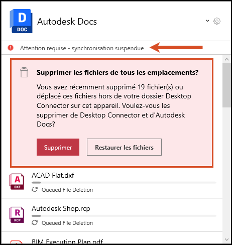 Option Réessayer sur l’écran d’accueil