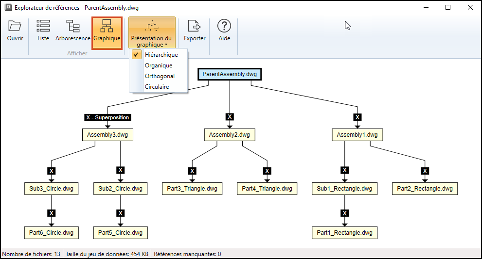 Parent de l’Explorateur de références