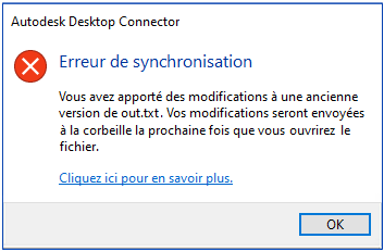 Boîte de dialogue Corbeille à l’ouverture