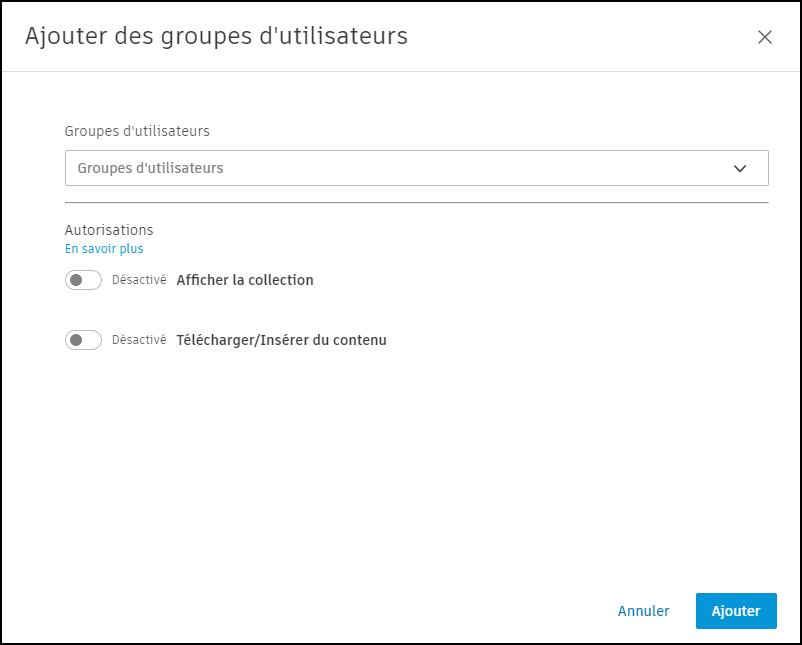 Ajout d’un groupe d’utilisateurs