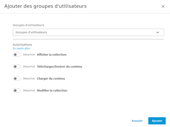 Ajout d’un groupe d’utilisateurs
