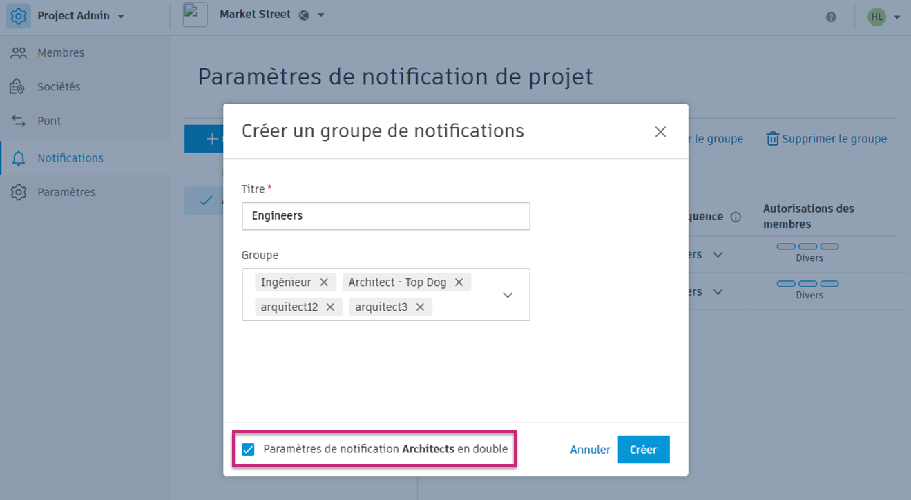 Dupliquer les paramètres de groupe