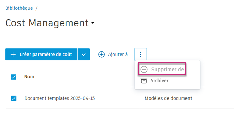 Supprimer de