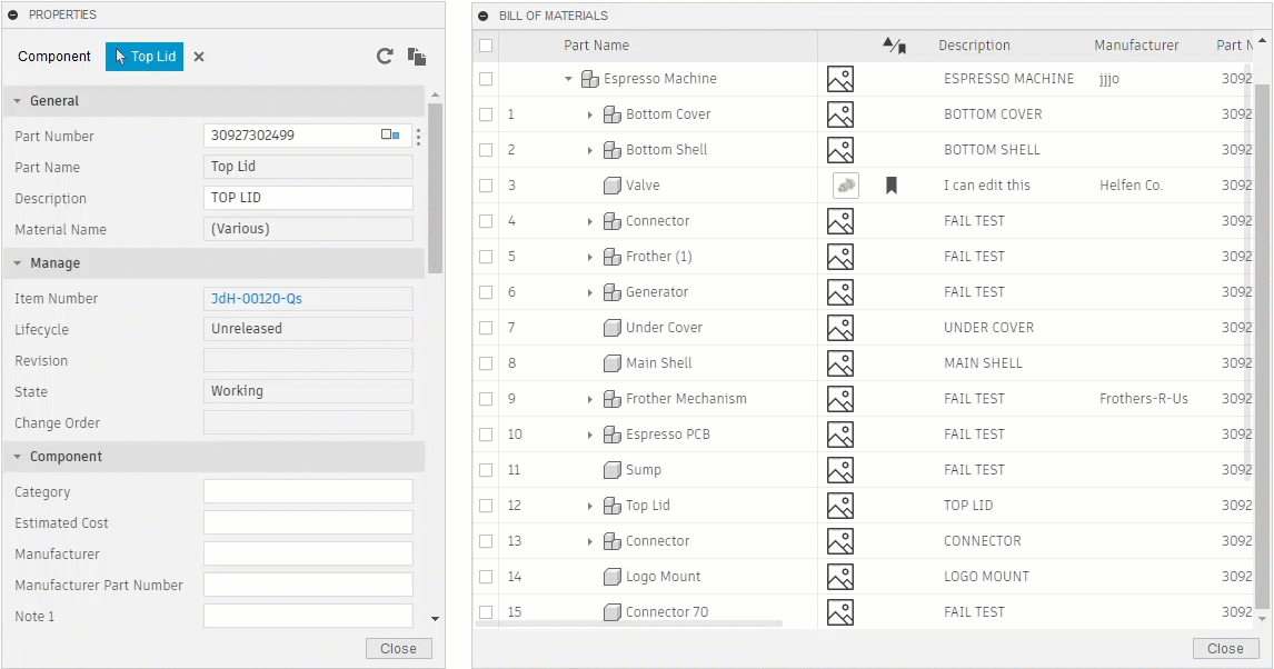Modification d’une propriété