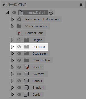 Dossier des relations d’ensemble dans le navigateur