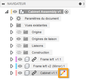 menu contextuel - commencer la modification sur place
