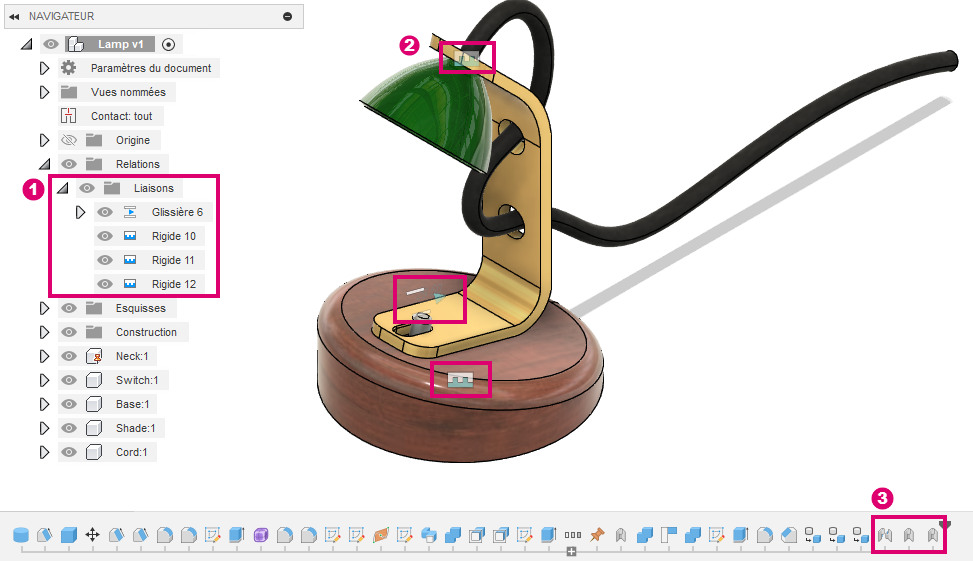 points d’accès pour les liaisons
