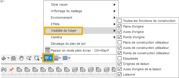 visibilité de l’objet
