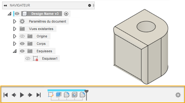exemple de mode de modélisation paramétrique