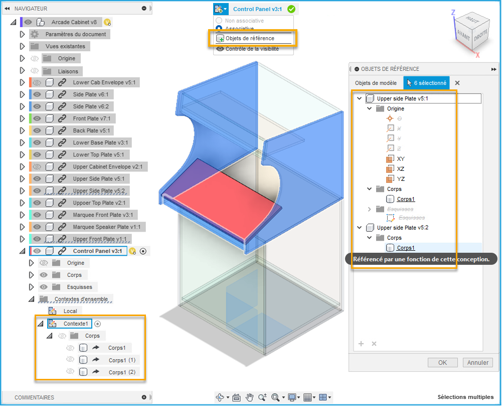 objets de référence avant l’exemple