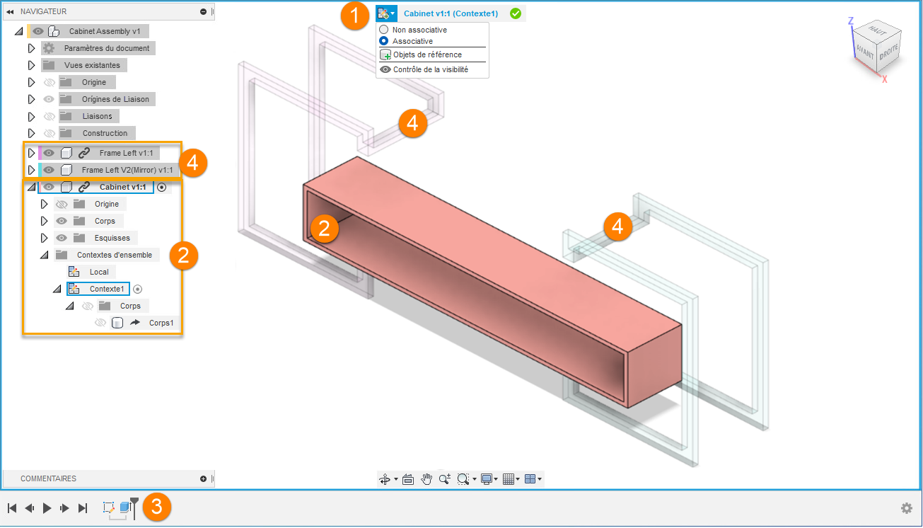 présentation de la modification sur place