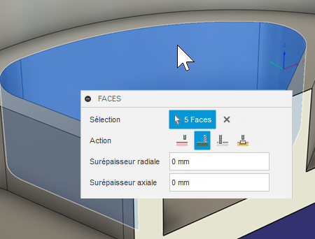 Sélection des surfaces de paroi à éviter