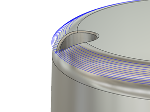 raccord d’usinage de trajectoire d’outil en Z constant intercalé