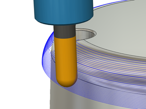 raccord d’usinage de trajectoire d’outil en Z constant intercalé