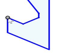 Point de correction sur l’arête supérieure gauche des pointes