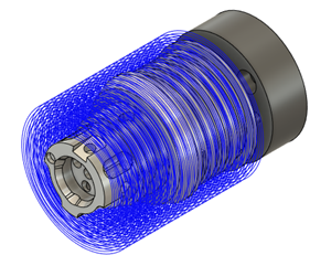 trajectoire d’outil poche rotative terminée