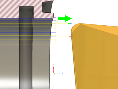 Retrait à partir du dernier point de la trajectoire d’outil