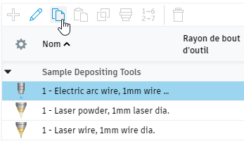 exemples d’outils de dépôt