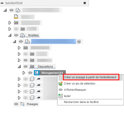 Créer une configuration à partir d’une disposition