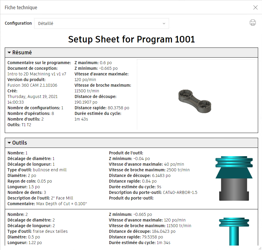 fiche technique du programme CN