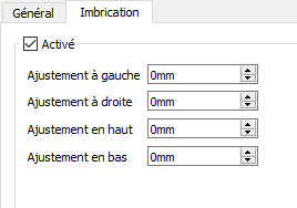 Paramètres d’imbrication de la plaque