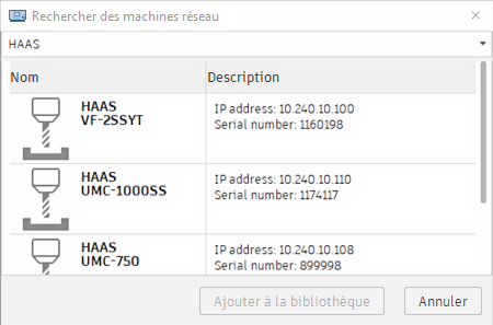 rechercher des machines réseau