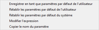 valeurs par défaut des paramètres