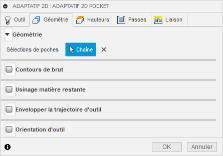 onglet Géométrie de la boîte de dialogue Ébauche adaptative 2D (1)