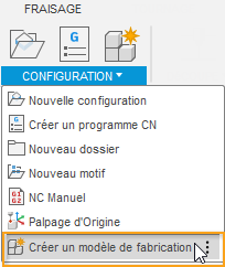 Création d’un modèle de fabrication