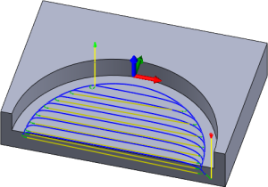 exemple de trajectoire d’outil adaptative 2D