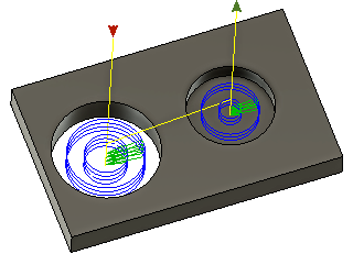 Exemple de fraisage Circulaire 2D – plusieurs passes et plusieurs coupes en profondeurs