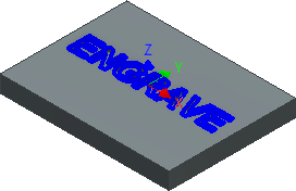 Exemple de sélection de contour de gravure en creux 2D