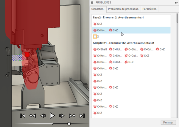 exemple de détection des collisions de machine